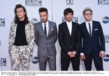 Nov. 22, 2015 - Los Angeles, California, U.S. - One Direction arrives for the 2015 American Music Awards at the Microsoft theater. Los Angeles U.S. - ZUMAo05_