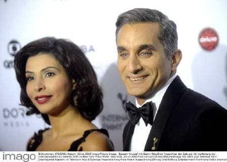 Bassem Youssef mit Gattin Hala Diab Youssef bei der Gala zur 43. Verleihung der International Emmy Awards 2015 im New York Hilton Hotel. New York, 23.11.2015 Foto:xD.xVanxTinex xFuturexImage