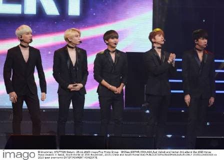SHINee,SISTAR,VIXX,AOA,Red Velvet and Verbal Jint attend the 2015 Korea Music Awards in Seoul, South Korea on 25th November, 2015.(China and South Korea Out)  20151126000328