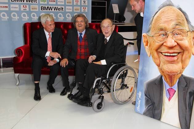 Michael Otto, Helmut Markwort, Hans-Dietrich Genscher, Querdenker Awardverleihung 2015 in der BMW Welt in Muenchen am 25.11.2015