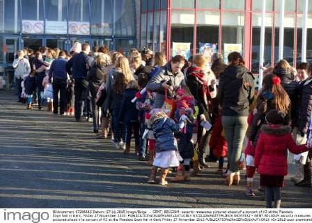 - GENT, BELGIUM: security measures pictured ahead of a concert of K3 at the Flanders Expo hall in Gent, Friday 27 November 2015.  NICOLASxMAETERLINCK 04747832