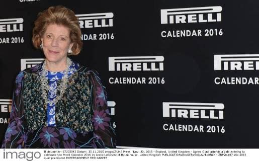 Nov. 30, 2015 - England, United Kingdom - Agnes Gund attends a gala evening to celebrate the Pirelli Calendar 2016 by Annie Leibovitz at Roundhouse. United Kingdom - ZUMAs147