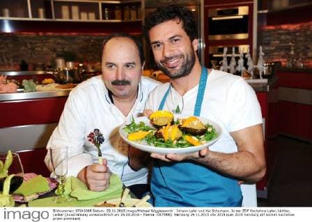 Johann Lafer und Kai Schumann. In der ZDF Kochshow Lafer, Lichter, Lecker (Ausstrahlung voraussichtlich am 26.03.2016 - Thema: OSTERN). Hamburg 29.11.2015