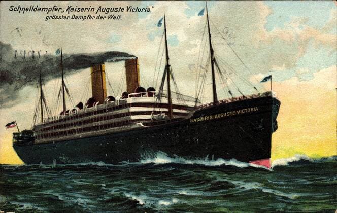 Schnelldampfer Kaiserin Auguste Victoria, HAPAG !AUFNAHMEDATUM GESCHÄTZT!