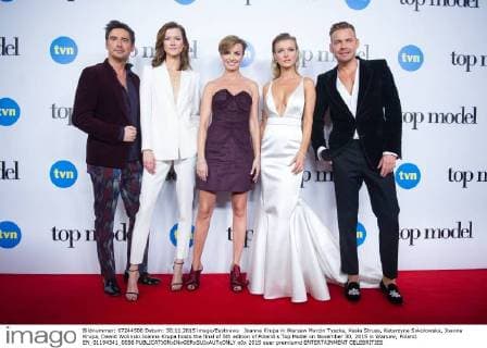 Joanna Krupa in Warsaw Marcin Tyszka, Kasia Struss, Katarzyna Sokolowska, Joanna Krupa, Dawid Wolinski Joanna Krupa hosts the final of 5th edition of Poland s Top Model on November 30, 2015 in Warsaw, Poland. EN_01194341_0056 