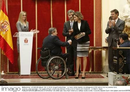 La reina Letizia asiste a la entrega de la VIII edicion de los premios Foro, Justicia y Discapacidad. The queen of Spain attend the delivery of the prize of Justice and Disability , in Madrid, Spain. 