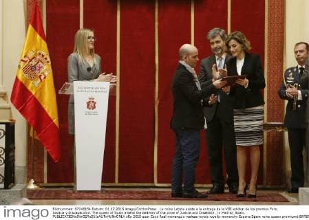 La reina Letizia asiste a la entrega de la VIII edicion de los premios Foro, Justicia y Discapacidad. The queen of Spain attend the delivery of the prize of Justice and Disability , in Madrid, Spain. 