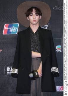 HONG KONG, CHINA - DECEMBER 02: (CHINA OUT) Singer Key of SHINee attends 2015 Mnet Asian Music Awards (MAMA) press conference at AsiaWorld-Expo on December 2, 2015 in Hong Kong, China.  CFP476633479