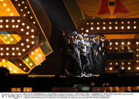 HONG KONG, CHINA - DECEMBER 02: (CHINA OUT) Singer PSY performs on the stage during the 2015 Mnet Asian Music Awards (MAMA) at AsiaWorld-Expo on December 2, 2015 in Hong Kong, China.  CFP476670393