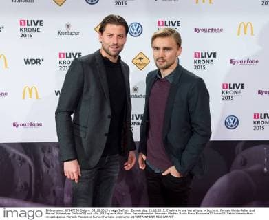 Donnerstag 03.12.2015, Einslive Krone Verleihung in Bochum, Roman Weidenfeller und Marcel Schmelzer DeFodi001
