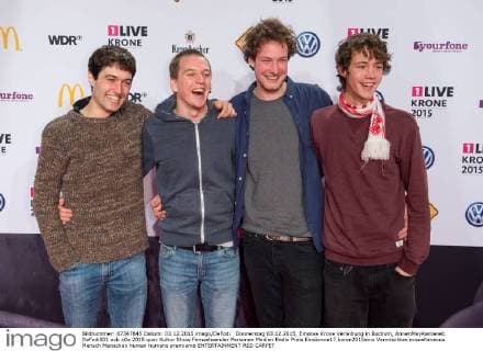 Donnerstag 03.12.2015, Einslive Krone Verleihung in Bochum, AnnenMayKantereit DeFodi001