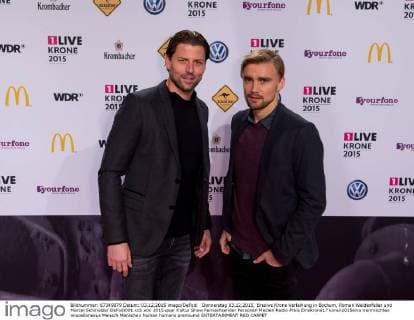 Donnerstag 03.12.2015, Einslive Krone Verleihung in Bochum, Roman Weidenfeller und Marcel Schmelzer DeFodi001