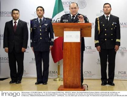 MEXICO, Jalisco, Bundespolizeichef Enrique Galindo verkündet die Verhaftung von Antonio Oseguera Cervantes, Nr. 2 des Drogenkartells Jalisco Nueva Generacion und Bruder von Kartellboss Nemesio Oseguera Cervantes (alias El Mencho).  - ZUMAu78_