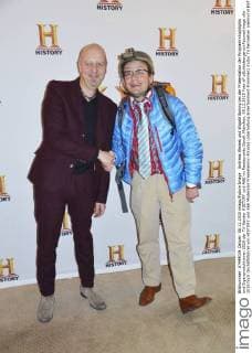 Andreas Weinek und Wigald Boning bei der Präsentation der Programmhighlights und Eigenproduktionen 2016 der TV-Sender HISTORY und A&E im Restaurants Gandl. München, 08.12.2015 Foto:xP.xSchönbergerx xFuturexImage