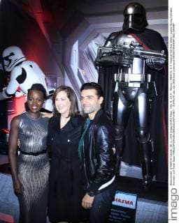 Dec. 8, 2015 - Mexico - MEXICO, D.F. CinemaCine-Star Wars.- Lupita Nyong,Kathleen Kennedy and Oscar Isaac  - ZUMAu78