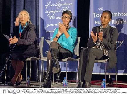 Dec. 10, 2015 - Washington, District of Columbia, United States of America - The Lantos Foundations for Human Rights and Justice awards the 2015 Lantos Humans Rights Prize to Rebiya Kadeer, Irshad Manji, and Ayaan Hiris Ali at a ceremony on Capitol Hill in Washington on December 10, 2015..Credit: Washington United States of America - ZUMAs152