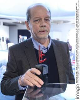 MOSCOW, RUSSIA. DECEMBER 10, 2015. Valery Podoroga, winner of the Scholarly work. History and theory of contemporary art nomination for The second screen. Eisenstein and the cinema of violence work, seen after an awards ceremony for the 9th annual Kandinsky Prize in contemporary art at the Udarnik Cinema. Vyacheslav Prokofyev TASS  TS013888