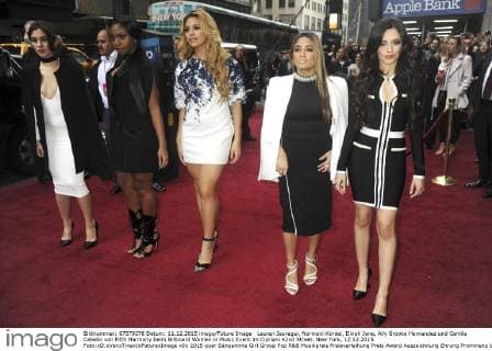Lauren Jauregui, Normani Kordei, Dinah Jane, Ally Brooke Hernandez und Camila Cabello von Fifth Harmony beim Billboard Women in Music Event im Cipriani 42nd Street. New York, 12.12.2015 Foto:xD.xVanxTinex xFuturexImage