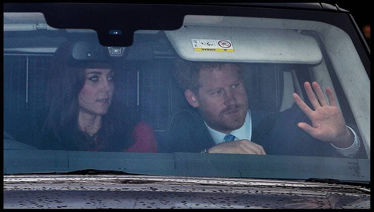 . 16 12 2015. London, United Kingdom. The Queen s Christmas Lunch. Prince Harry and The Duchess of Cambridge arrive at Buckingham Palace for the The queens lunch  xAndrewxParsonsx xi-Imagesx IIM-11588-0004