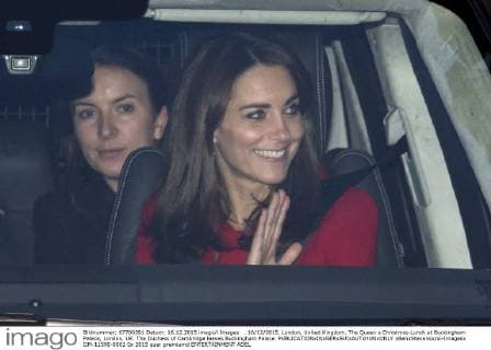 . 16 12 2015. London, United Kingdom. The Queen s Christmas Lunch at Buckingham Palace, London, UK. The Duchess of Cambridge leaves Buckingham Palace.  xBenxStevensx xi-Imagesx IIM-11590-0001