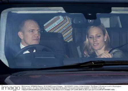 . 16 12 2015. London, United Kingdom. The Queen s Christmas Lunch at Buckingham Palace, London, UK. Mike Tindall and Zara Phillips leave Buckingham Palace with Christmas presents in the back of their car.  xBenxStevensx xi-Imagesx IIM-11590-0008