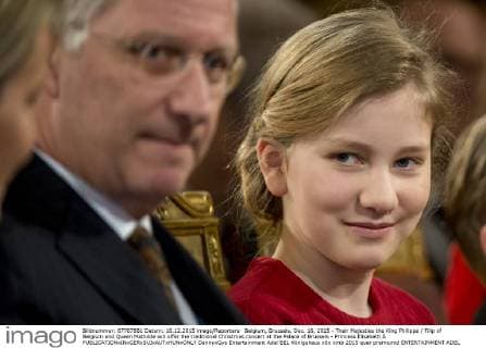 Belgium, Brussels, Dec. 16, 2015 - Their Majesties the King Philippe Filip of Belgium and Queen Mathilde will offer the traditional Christmas concert at the Palace of Brussels - Princess Elisabeth Â  DannyxGys