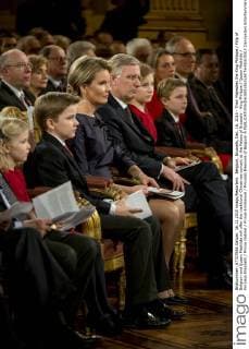 Belgium, Brussels, Dec. 16, 2015 - Their Majesties the King Philippe Filip of Belgium and Queen Mathilde will offer the traditional Christmas concert at the Palace of Brussels - King Philippe Queen Mathilde Princess Elisabeth Prince Gabriel Prince Emmanuel Princess Eleonore of Belgium Â  DannyxGys