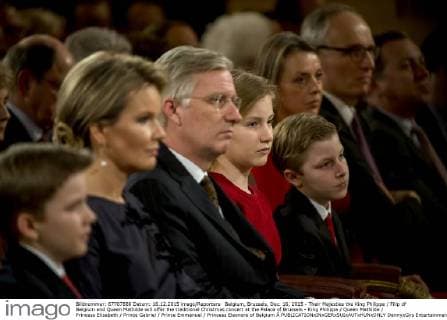 Belgium, Brussels, Dec. 16, 2015 - Their Majesties the King Philippe Filip of Belgium and Queen Mathilde will offer the traditional Christmas concert at the Palace of Brussels - King Philippe Queen Mathilde Princess Elisabeth Prince Gabriel Prince Emmanuel Princess Eleonore of Belgium Â  DannyxGys