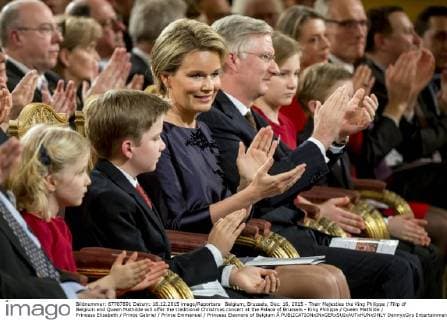 Belgium, Brussels, Dec. 16, 2015 - Their Majesties the King Philippe Filip of Belgium and Queen Mathilde will offer the traditional Christmas concert at the Palace of Brussels - King Philippe Queen Mathilde Princess Elisabeth Prince Gabriel Prince Emmanuel Princess Eleonore of Belgium Â  DannyxGys