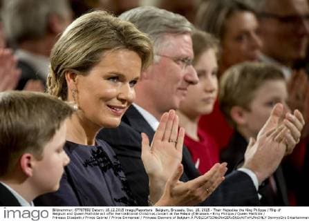 Belgium, Brussels, Dec. 16, 2015 - Their Majesties the King Philippe Filip of Belgium and Queen Mathilde will offer the traditional Christmas concert at the Palace of Brussels - King Philippe Queen Mathilde Princess Elisabeth Prince Gabriel Prince Emmanuel Princess Eleonore of Belgium Â  DannyxGys