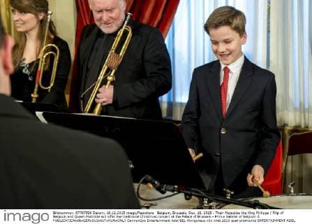 Belgium, Brussels, Dec. 16, 2015 - Their Majesties the King Philippe Filip of Belgium and Queen Mathilde will offer the traditional Christmas concert at the Palace of Brussels - Prince Gabriel of Belgium Â  DannyxGys