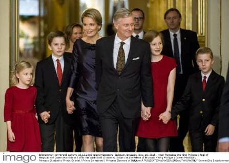 Belgium, Brussels, Dec. 16, 2015 - Their Majesties the King Philippe Filip of Belgium and Queen Mathilde will offer the traditional Christmas concert at the Palace of Brussels - King Philippe Queen Mathilde Princess Elisabeth Prince Gabriel Prince Emmanuel Princess Eleonore of Belgium Â  DannyxGys
