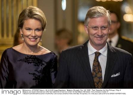 Belgium, Brussels, Dec. 16, 2015 - Their Majesties the King Philippe Filip of Belgium and Queen Mathilde will offer the traditional Christmas concert at the Palace of Brussels - King Philippe Queen Â  DannyxGys