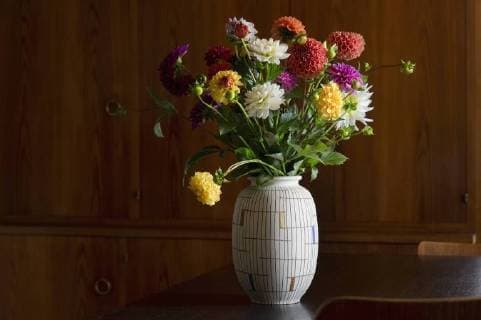 Flower vase with bunch of asters  ASF005742