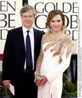 Jan. 14, 2013 - Beverly Hills, California, U.S - LASSE HALLSTROM and wife LENA OLIN on the red carpet at the 70th Golden Globe Awards at the Beverly Hilton Hotel in Beverly Hills, California on Sunday. - ZUMAz03