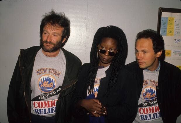 ROBIN WILLIAMS Whoopi Goldberg Billy Crystal 1990.f9934.Supplied by Photos, inc. - ZUMAg49