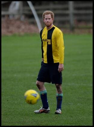. 24 12 2015. Castle Rising, United Kingdom. Prince William and Prince Harry playing football on Christmas Eve in Castle Rising, Norfolk.  xAndrewxParsonsx xi-Imagesx IIM-11620-0016