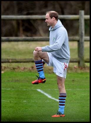 . 24 12 2015. Castle Rising, United Kingdom. Prince William and Prince Harry playing football on Christmas Eve in Castle Rising, Norfolk.  xAndrewxParsonsx xi-Imagesx IIM-11620-0030
