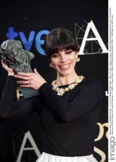 Feb. 18, 2013 - Madrid, Spain - Maribel Verdu holds award at the Goya Film Awards ceremony 2013 at Auditirum Hotel on February 17, 2013 in Madrid, Spain  - ZUMAg15