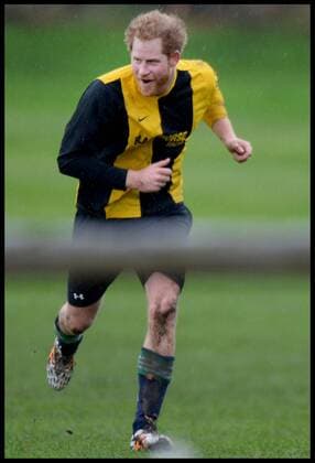 . 24 12 2015. Castle Rising, United Kingdom. Prince William and Prince Harry playing football on Christmas Eve in Castle Rising, Norfolk.  xAndrewxParsonsx xi-Imagesx IIM-11620-0081