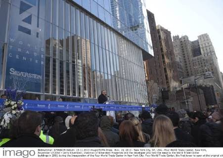 Nov. 13, 2013 - New York City, NY, USA - Four World Trade Center, New York, November 13 2013 - Larry Silverstein, chairman of Silverstein Properties and the developer who held the lease to the World Trade Center buildings in 2001 during the Inauguration of the Four World Trade Center in New York City. Four World Trade Center, the first tower to open at the original site of the World Trade Center. The building was designed by Fumihiko Maki, has 72 floors, is 978 feet tall and offers 2,500,000 square feet of space...On the Photo: Larry Silverstein, chairman of Silverstein Properties. .. - ZUMAra1