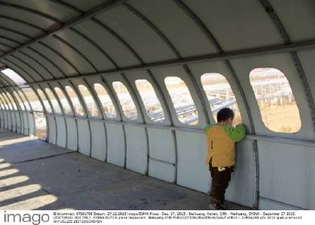 Dec. 27, 2015 - Neihuang, Henan, CHN - Neihuang, CHINA - December 27 2015: (EDITORIAL USE ONLY. CHINA OUT) A plane restaurant. Neihuang CHN  - ZUMAs145