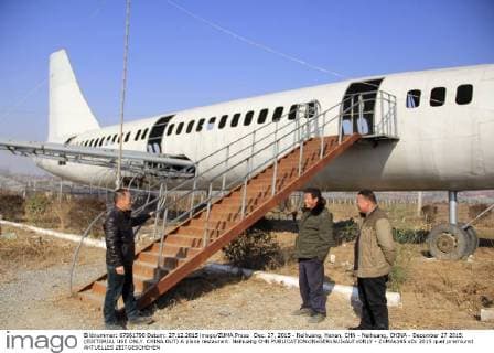 Dec. 27, 2015 - Neihuang, Henan, CHN - Neihuang, CHINA - December 27 2015: (EDITORIAL USE ONLY. CHINA OUT) A plane restaurant. Neihuang CHN  - ZUMAs145