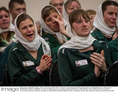 Russland: Vorbereitungen fÃ¼r Neujahrskonzert von Strafgefangenen in Mordwinien MORDOVIA, RUSSIA. DECEMBER 30, 2015. A concert given by prisoners at penal colony No 13. Participating in the concert are 47 convicts from 8 correctional facilities. Stanislav Krasilnikov TASS  TS014E45