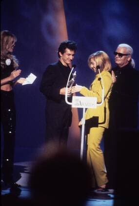 KARL LAGERFELD with Madonna , Sean Penn and Claudia Schiffer.VH1 fashion and music awards 1995.k3303jbb. - ZUMAg49