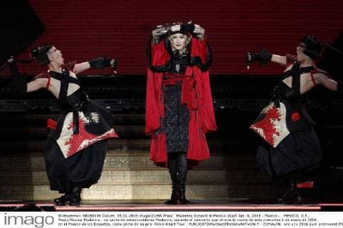 Madonna Konzert in Mexiko-Stadt Jan. 6, 2016 - Mexico - .MEXICO, D.F.- Music Musica-Madonna.- La cantante estadounidense Madonna, durante el concierto que ofrecio la noche de este miercoles 6 de enero de 2016 en el Palacio de los Deportes, como parte de su gira Rebel Heart Tour .  - ZUMAu78_