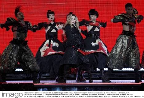 Madonna Konzert in Mexiko-Stadt Jan. 6, 2016 - Mexico - .MEXICO, D.F.- Music Musica-Madonna.- La cantante estadounidense Madonna, durante el concierto que ofrecio la noche de este miercoles 6 de enero de 2016 en el Palacio de los Deportes, como parte de su gira Rebel Heart Tour .  - ZUMAu78_
