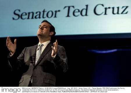 Aug. 10, 2013 - Ames, Iowa, U.S. - Texas Senator TED CRUZ addresses the Family Leadership Summit at Stephens Auditorium on the campus of Iowa State University. The Summit featured politically conservative speakers pontificating on issues of interest to the Republican base. - ZUMAce6