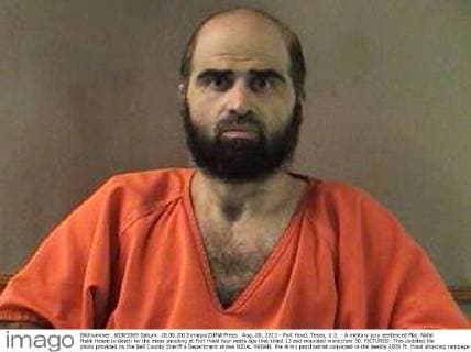 Aug. 28, 2013 - Fort Hood, Texas, U.S. - A military jury sentenced Maj. Nidal Malik Hasan to death for the mass shooting at Fort Hood four years ago that killed 13 and wounded more than 30. PICTURED: This undated file photo provided by the Bell County Sheriff s Department shows NIDAL HASAN, the Army psychiatrist convicted in the deadly 2009 Ft. Hood shooting rampage that left 13 dead and wounded more than 30.  - ZUMAent