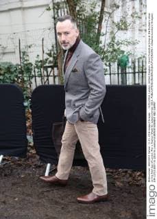 . 11 01 2016. London, United Kingdom. David Furnish arriving at the Burberry show on the final day of London Men s Fashion Week for autumn winter 2016.  xStephenxLockx xi-Imagesx IIM-11713-0007
